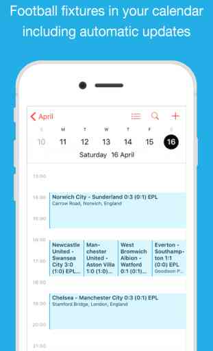 Football Fixtures Calendars - Matches, Results and Scores in your Calendar (FootballCal) 1