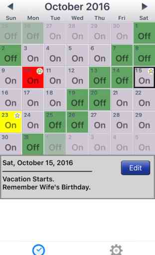 CopApp ! Calendar Schedule Repeating Shift App 1