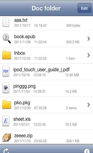 Doc folder (+iCloud Storage, zip, unzip, memory usage) 2