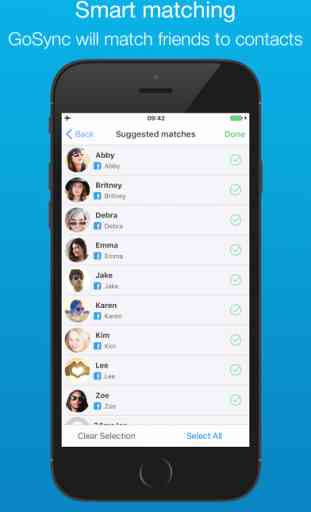 GoSync - Contacts Social Sync with Facebook Photos, Update Contacts Pics 2