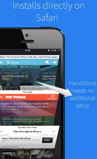 Handblock - Block ads & tracking from Safari 1