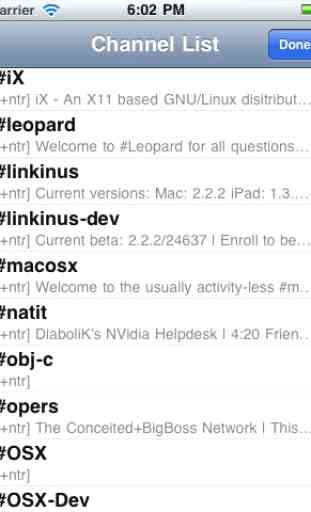 Linkinus for iPhone - IRC Client 2