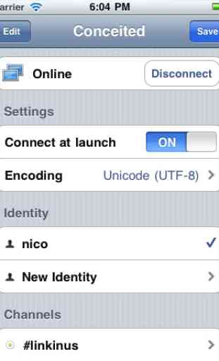 Linkinus for iPhone - IRC Client 4