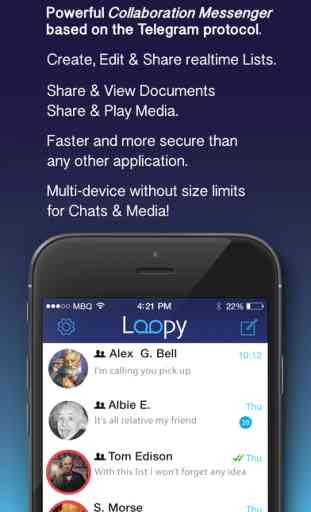 Loopy 2id for Telegram. Smart Team Messenger 1