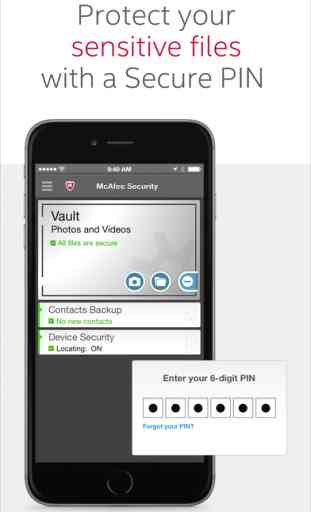 McAfee Mobile Security, Vault, Backup and Locate 1