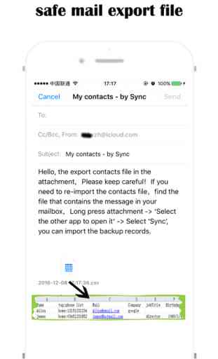 sync - backup contacts to file not upload 2