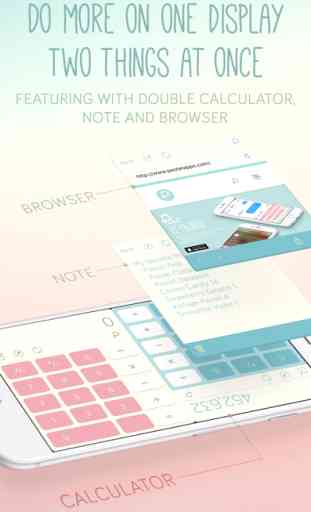 Pastel Calculator FREE - Cute Calculator Themes Design with Double Calculator Note Browser and Widget 3