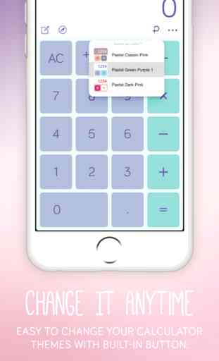 Pastel Calculator FREE - Cute Calculator Themes Design with Double Calculator Note Browser and Widget 4