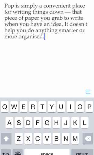 Pop for iOS — a piece of paper to write notes, ideas and things to do 2