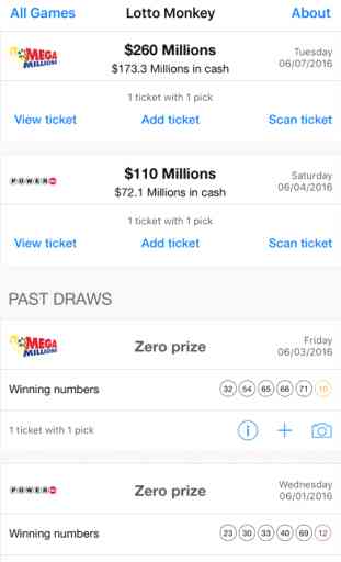 Powerball & Mega Millions Scan Lottery Ticket 3