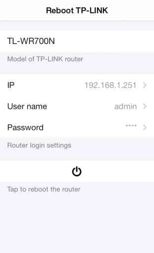 Reboot for TP-LINK Router 1