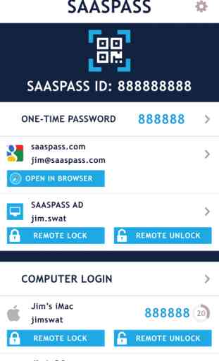 SAASPASS Authenticator Multi Factor Authentication 1