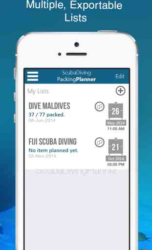 Scuba Diving Packing Planner 2