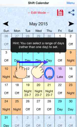 Shift Calendar / Schedule 2