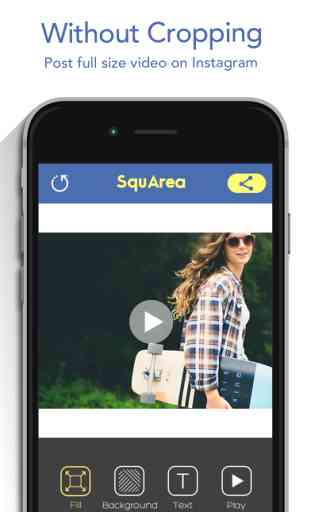 SquArea - Post Entire Videos with Border and Text for Instagram 1