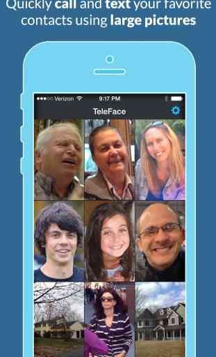 TeleFace - quickly call and text your favorite contacts using large pictures 1