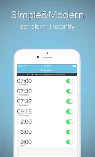 Talking Alarm Clock -free app with speech voice 1