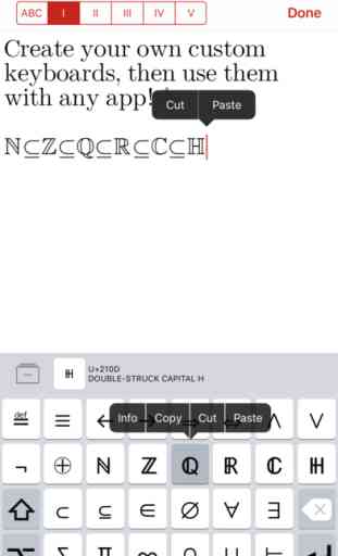 Unicode Pad Pro with custom keyboards 1