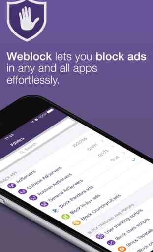 Weblock - AdBlock for apps and websites 1
