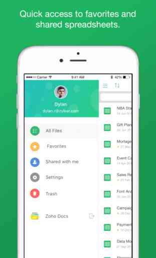 Zoho Sheet - Mobile Spreadsheet Application 4