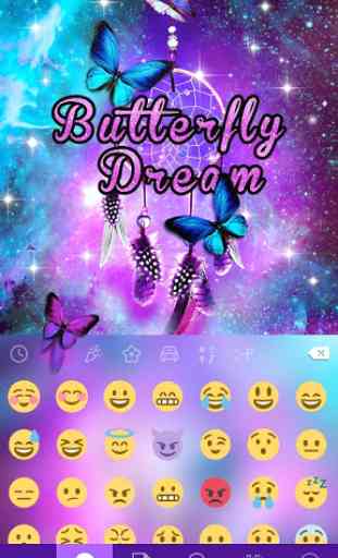 Butterfly Dream Kika Keyboard 3