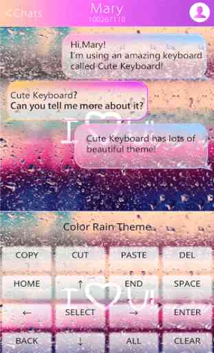 COLOR RAIN Emoji Keyboard Skin 1