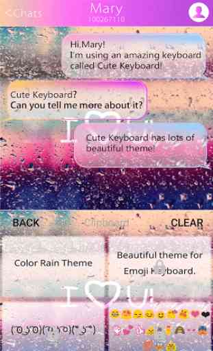 COLOR RAIN Emoji Keyboard Skin 2
