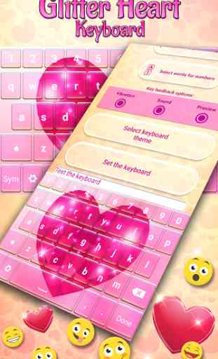 Glitter Heart Keyboard 2