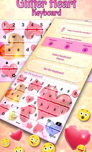 Glitter Heart Keyboard 4