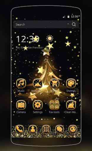 Gold Christmas Tree 1