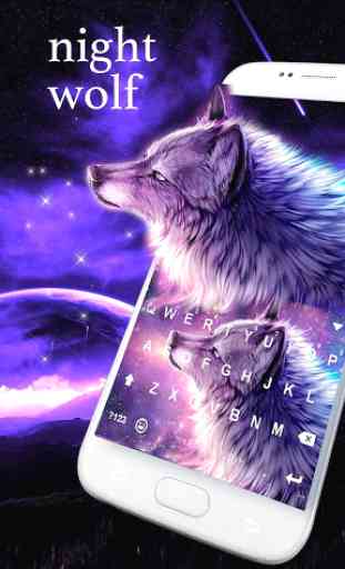 Night Wolf Kika Keyboard Theme 1