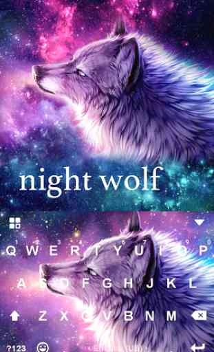 Night Wolf Kika Keyboard Theme 2