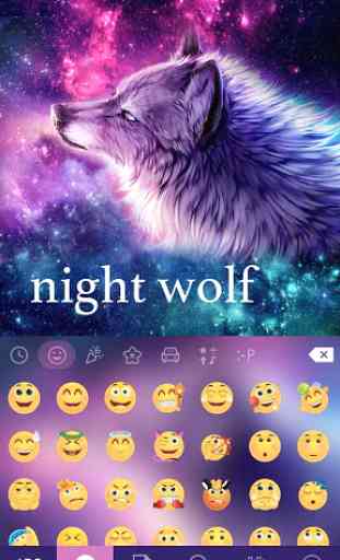 Night Wolf Kika Keyboard Theme 3