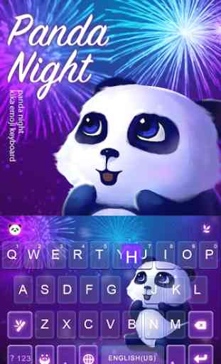 Panda Night Kika KeyboardTheme 2