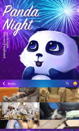 Panda Night Kika KeyboardTheme 4