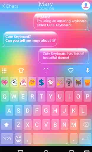 Rainbow Love Emoji Keyboard 1
