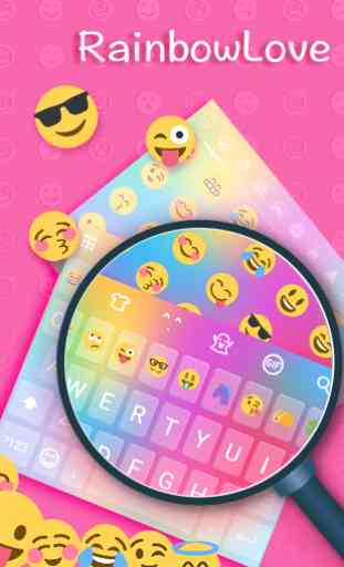 Rainbow Love Emoji Keyboard 2