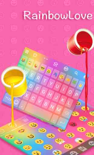 Rainbow Love Emoji Keyboard 3