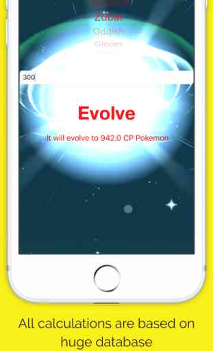 Evolve Calculator for Pokemon Go - CP Calculator for see how much your Pokemon will gain CP after evolution 2