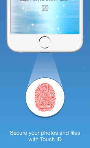 Finger-Print Camera Security with Touch ID & Secret Pattern Unlock Protect-ion 3