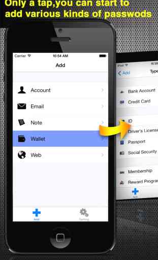 Password Manager Free (Lock Privacy in Safe Wallet & Wi-Fi Data Backup App) 2