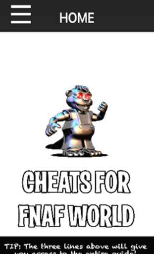 Cheats For FNAF World Game 1