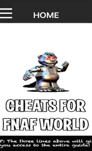Cheats For FNAF World Game 4
