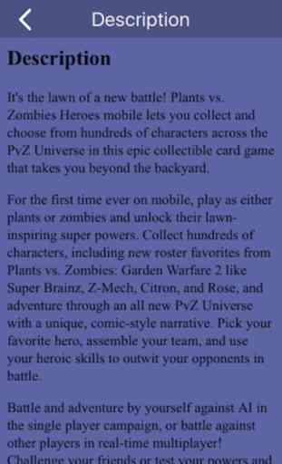 Guide for PlantsvsZombies Heroes Edtion 1