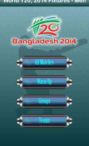 ICC T20 Cricket Cup 2014,Fixtures 1