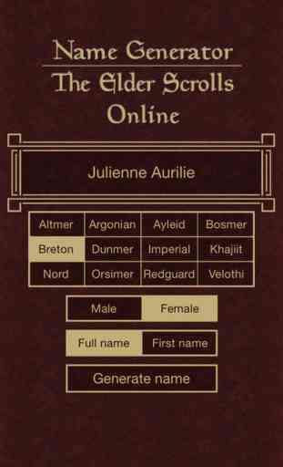 Name Generator for The Elder Scrolls Online 2