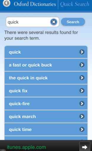 Oxford Dictionaries Quick Search 3