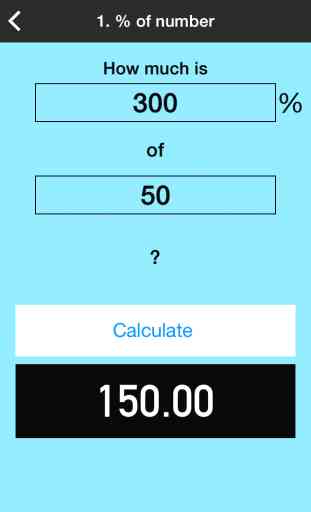 Percentages: easy percentage calculator 2