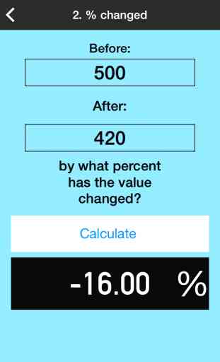 Percentages: easy percentage calculator 3