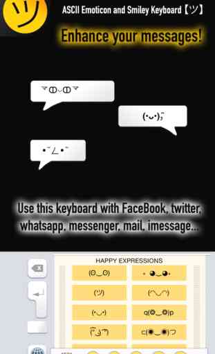ASCII Emoticon & Smiley Keyboard (emoji emotes faces expressions and emotions) 1